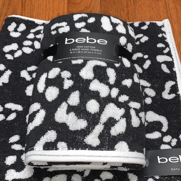 bebe 100% Cotton Towel Set 6-Piece Bath Hand Fingertip - Picture 10 of 12